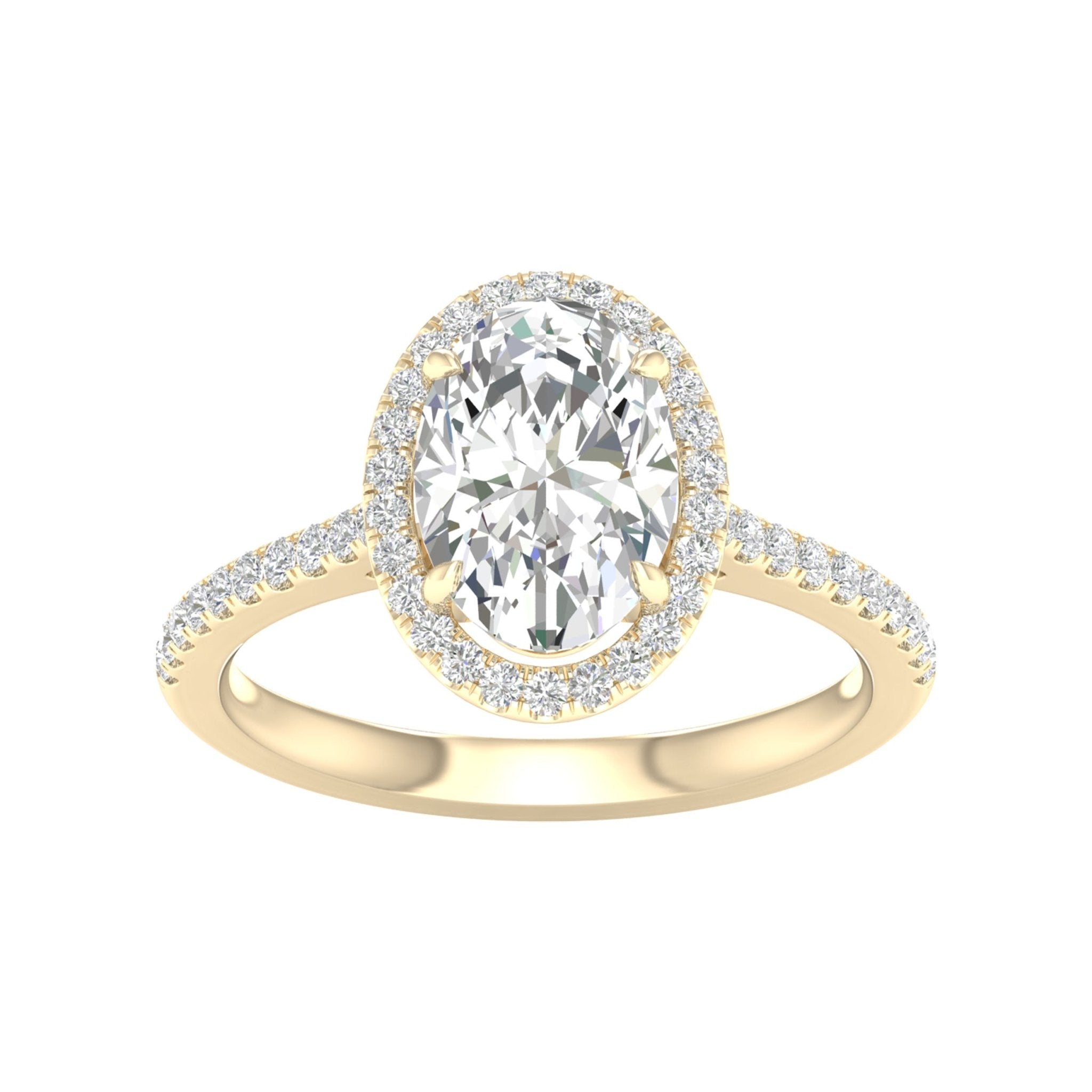 Certified Lab Grown 14K 2.25CT Diamond Engagement Ring - DIAMOND FACTORY