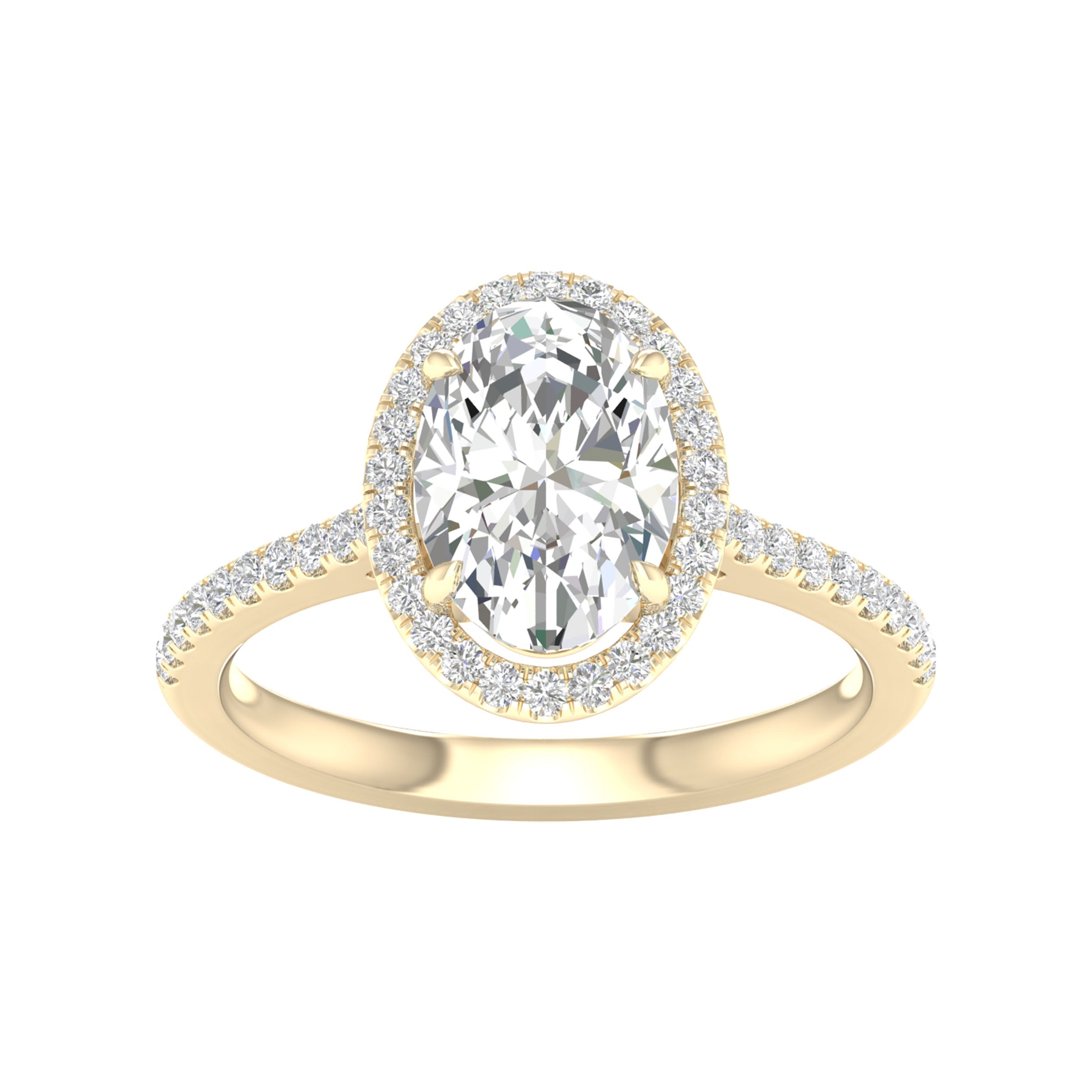 Certified Lab Grown 14K 2.25CT Diamond Engagement Ring - DIAMOND FACTORY