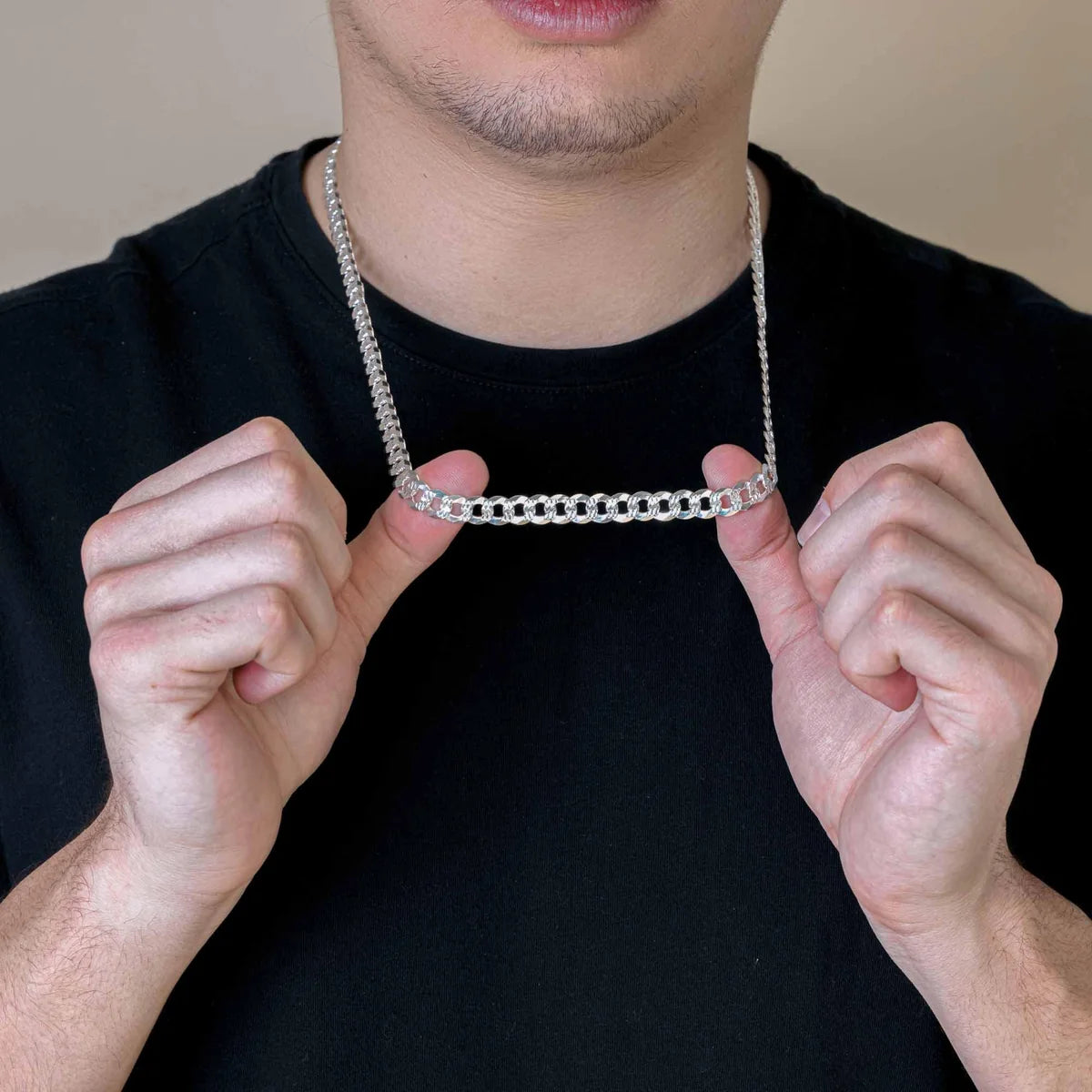 925 Sterling Silver Diamond Cut Curb Chain 2.8mm