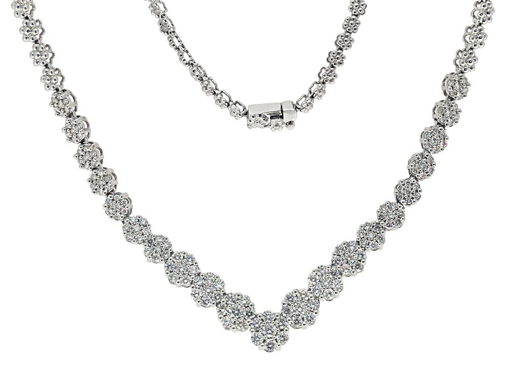 EFFY 14K WHITE GOLD DIAMOND NECKLACE - DIAMOND FACTORY