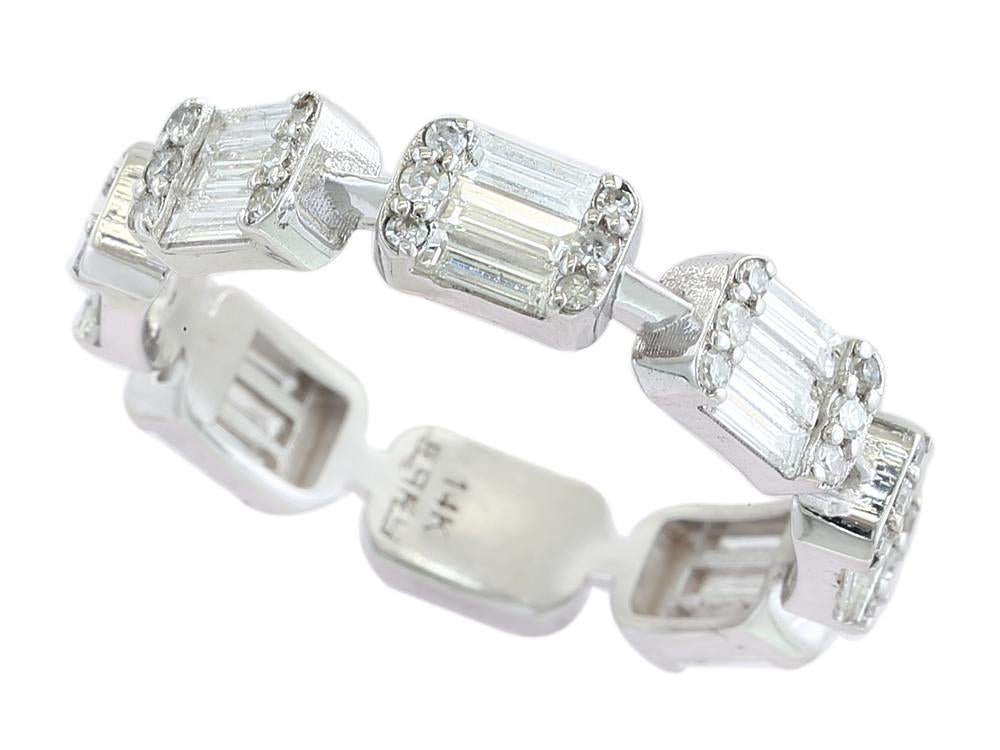 EFFY 14K WHITE GOLD DIAMOND RING - DIAMOND FACTORY