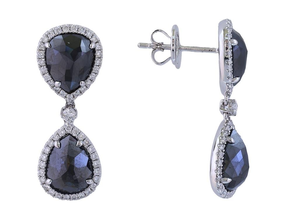 EFFY 14K WHITE GOLD EARRINGS - DIAMOND FACTORY