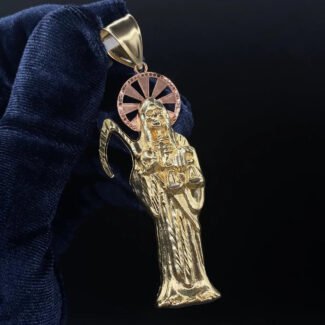 14k Gold Santa Muerte (Pendant Only)