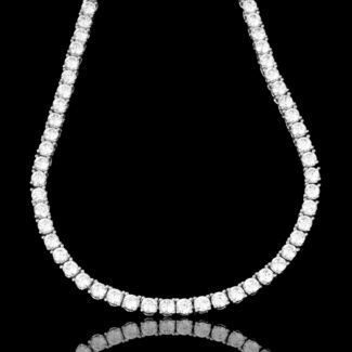 DAZE 3MM CZ TENNIS CHOKER CHAIN REAL SILCER 925