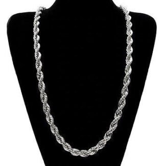 SILVER PLATED SOLID BRASS KOREAN CLASSIC ROPE CHAIN